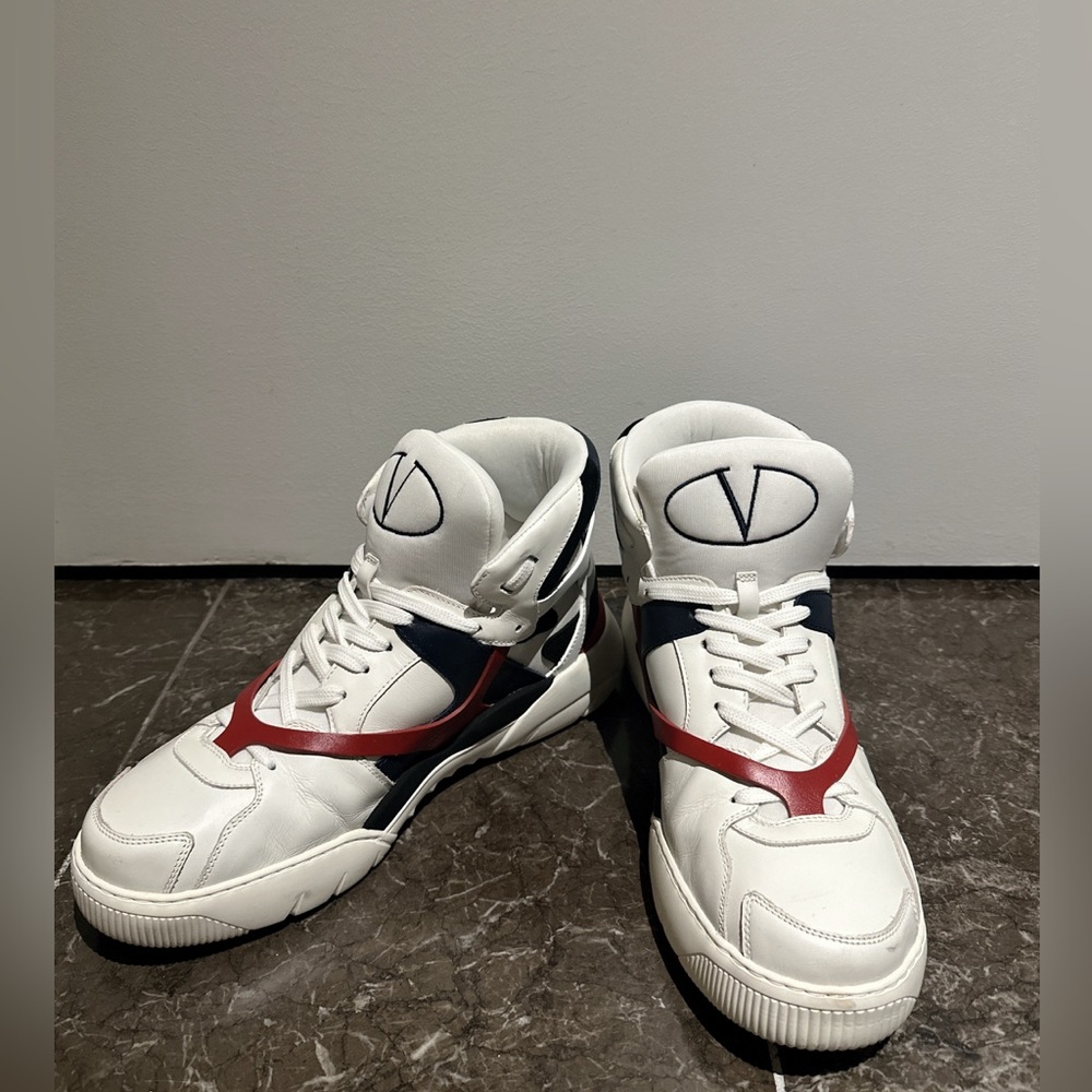 Valentino Men's Sneakers with Red and Blue Accents